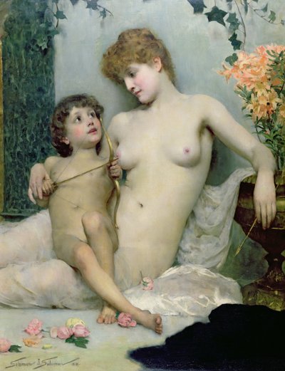 De Eerste Les van de Liefde, 1885 door Solomon Joseph Solomon